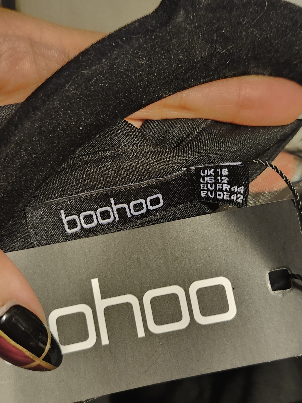 Boohoo Black Chiffon Panel Shirt Dress - Picture 5 of 8
